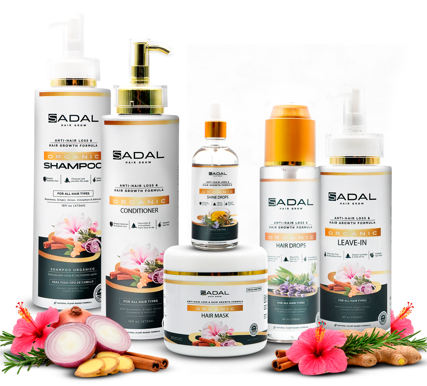 SADAL Organic Hair Growth Shampoo and Conditioner for Women Kit – Complete Hair Care Routine