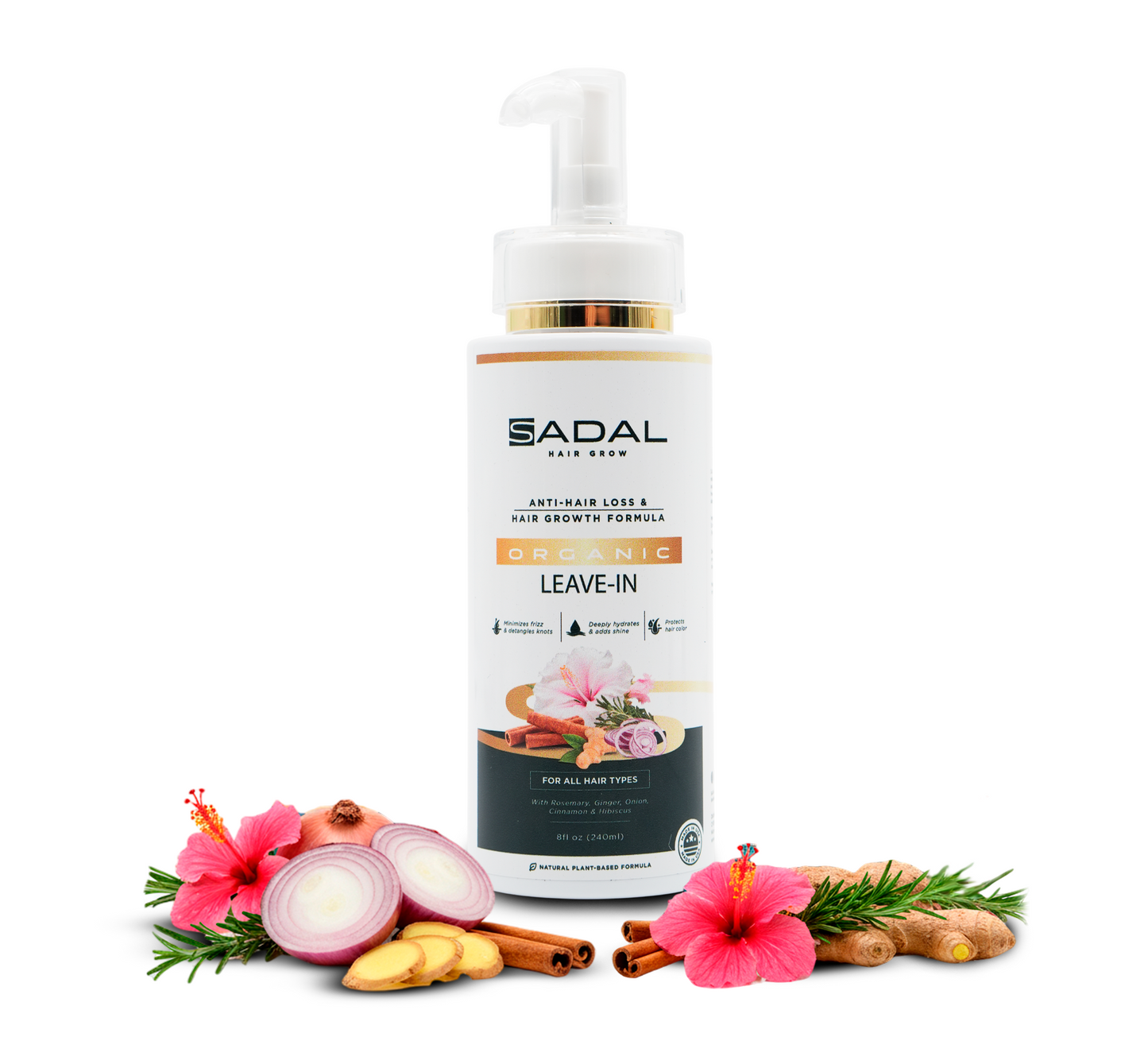SADAL Nourishing Leave-In Treatment for Women – Lightweight Frizz Control & Hair Strengthener with Vitamins & Herbal Extracts