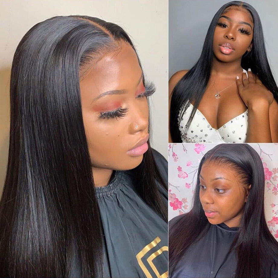 Bone Straight Human Hair Wigs 30 Frontal Human Hair Wigs F
