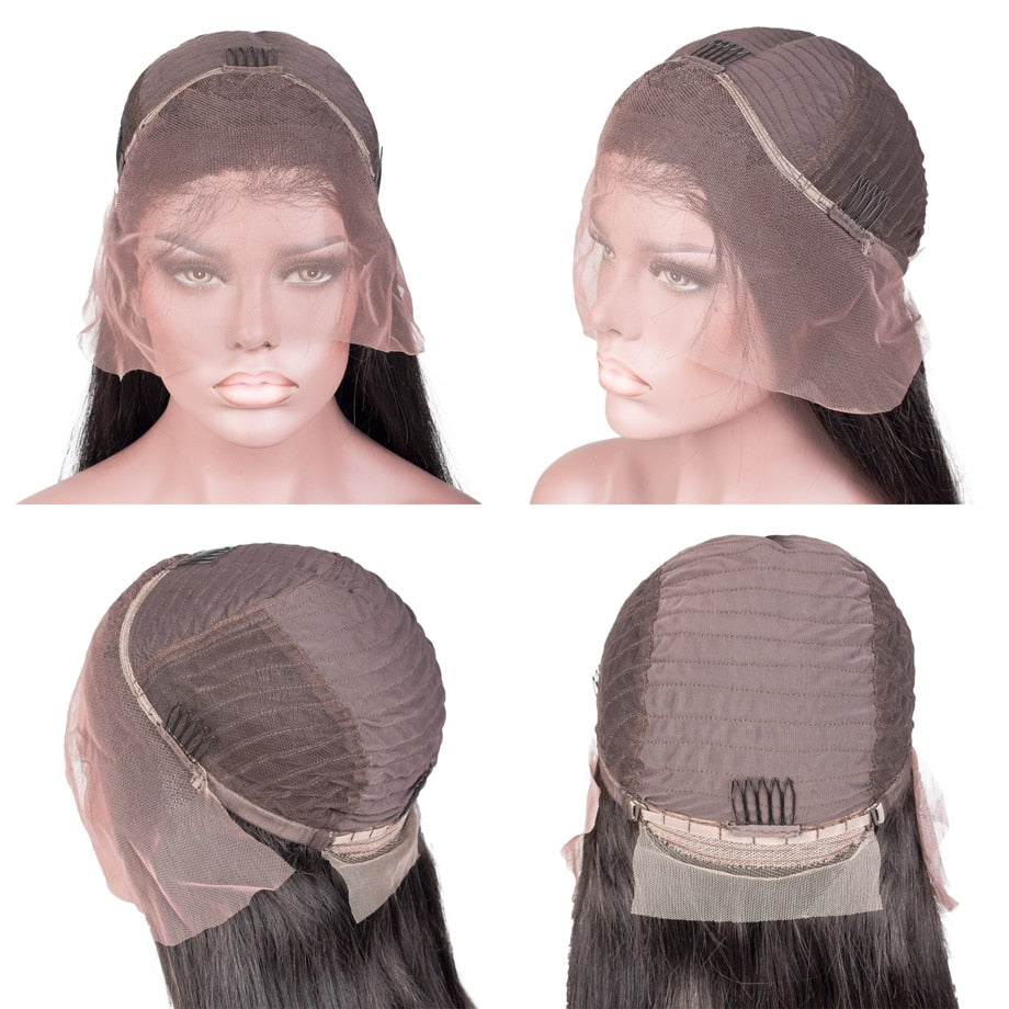 Bone Straight Human Hair Wigs 30 Frontal Human Hair Wigs F