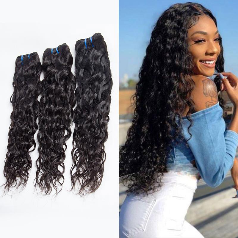 Grade 9A 3 bundles Water wave No Tange No Shedding 100% Human hair π«