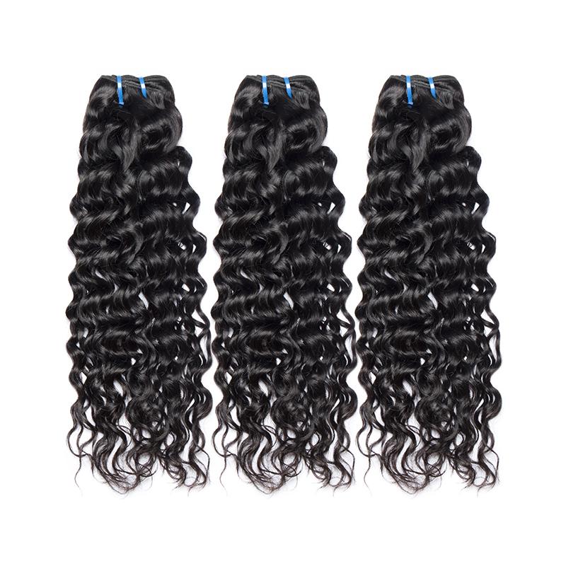Grade 9A 3 bundles Water wave No Tange No Shedding 100% Human hair π«