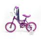 12 In. Kid&#39;s Bike for 2-4 Years Old,  for Girls with Front Basket, EVA Tires with Training Wheels and Coaster Brake, Purple