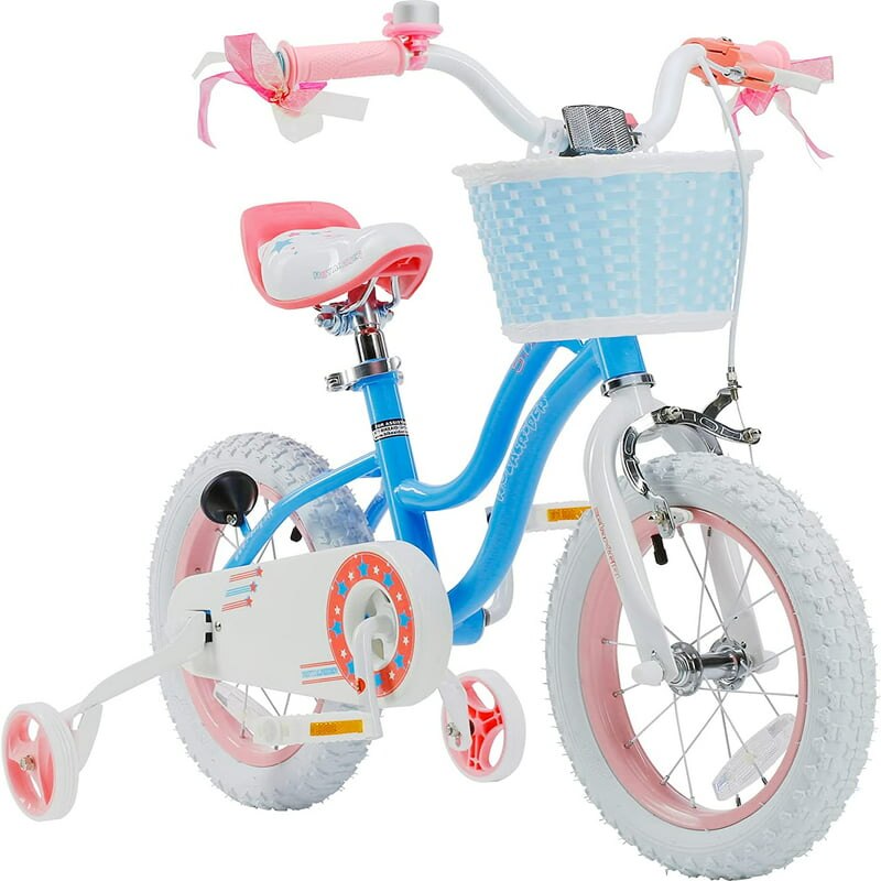 Kids Bike Star Girl 12 In  Basket Training Wheels Blue Child's Cycle