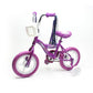 12 In. Kid&#39;s Bike for 2-4 Years Old,  for Girls with Front Basket, EVA Tires with Training Wheels and Coaster Brake, Purple