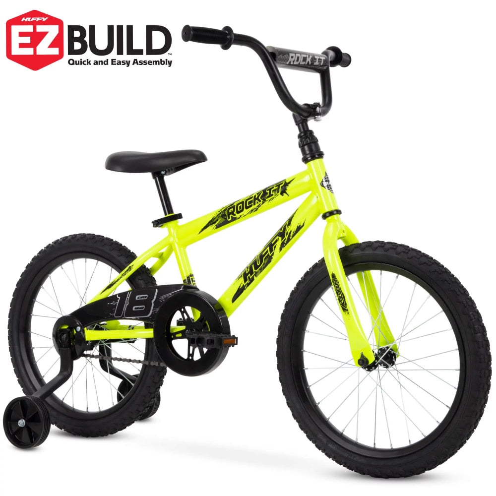 Huffy 18 In. Rock It Boy Kids Bike, Powder Yellow Bicycle