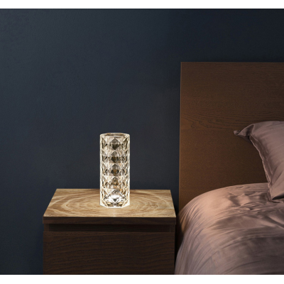 Nordic Crystal Lamp USB Table Lamps Bedroom Touc