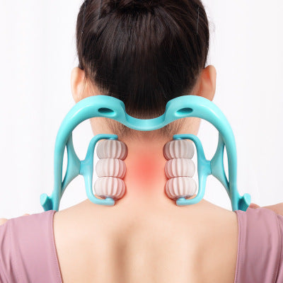 Multifunctional Manual Six-wheel Neck Massager Massa