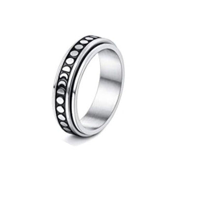 Stainless Steel Rotatable Ring To Relieve Anxiety