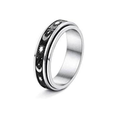 Stainless Steel Rotatable Ring To Relieve Anxiety