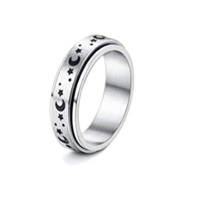 Stainless Steel Rotatable Ring To Relieve Anxiety