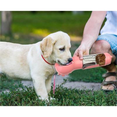 Pet Water Bottle Feeder Bowl Garbage Bag Storage Portable Pet Outdoor Travel 3 In 1 Dog Water Bottle