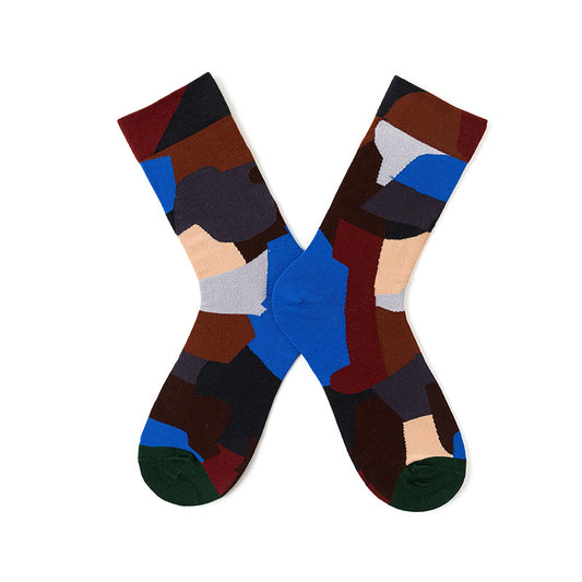 Design Abstract Oil Painting Cotton Socks