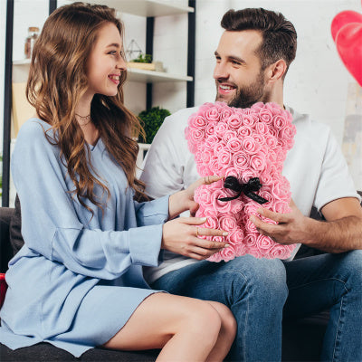 Valentine's Day Gift Rose Bear Eternal Flower Rose Teddy