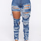 2020 New Fashion Woman Ripped Jeans