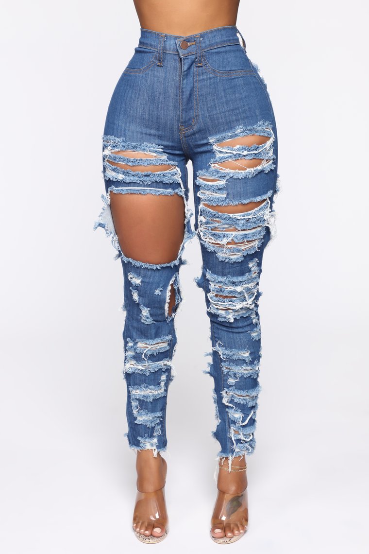 2020 New Fashion Woman Ripped Jeans