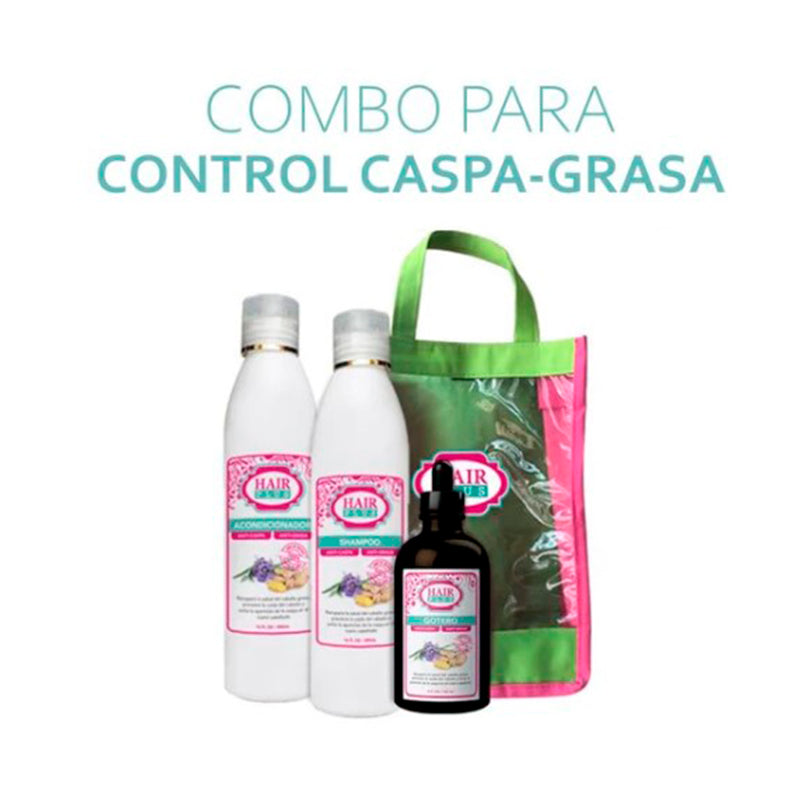 Hair Plus 3 Pasos Anti-Caspa/Anti-Grasa & Control-Caída