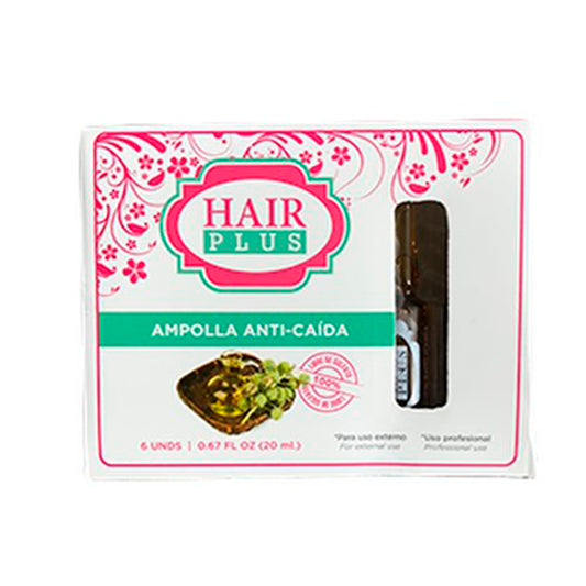 Hair Plus Ampolla Control-Caída 6 Unidades