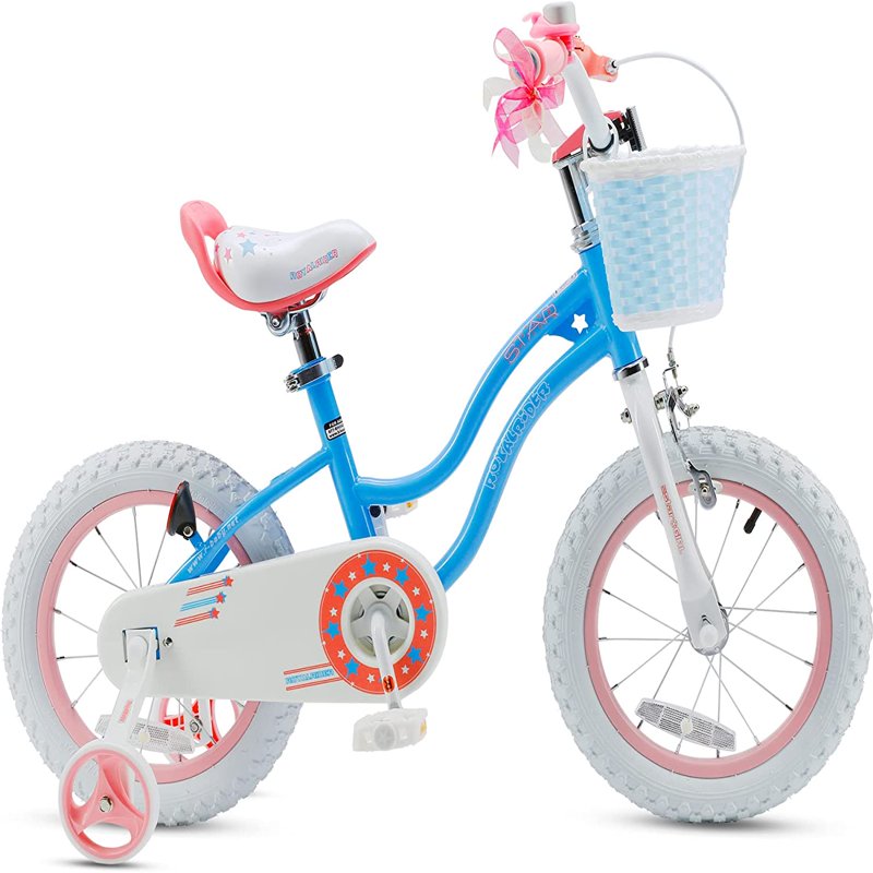 Kids Bike Star Girl 12 In  Basket Training Wheels Blue Child's Cycle