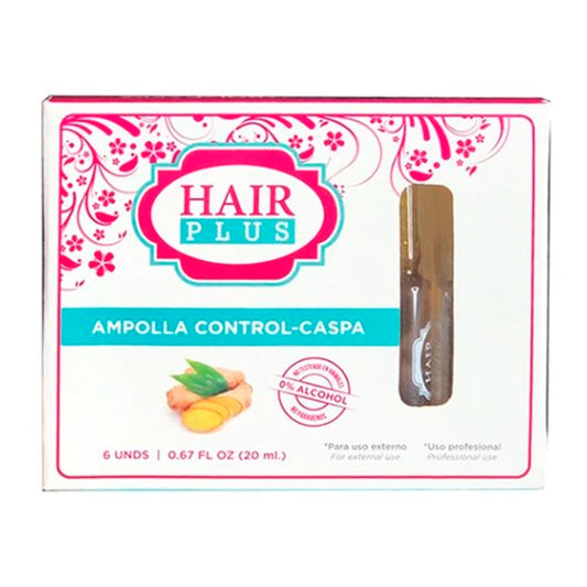 Hair Plus Ampolla Control-Caspa 6 Unidades