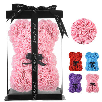 Valentine's Day Gift Rose Bear Eternal Flower Rose Teddy