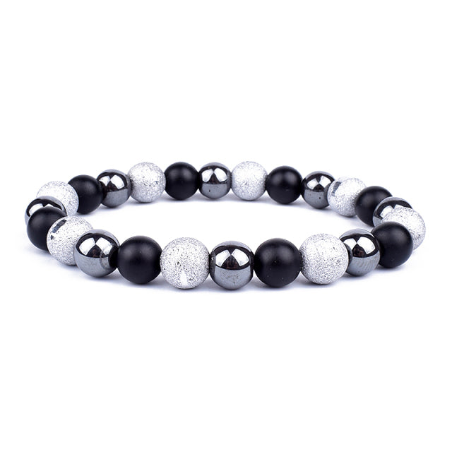 New Magnetic Hematite Bracelets Men Tiger Eye Stone Bead Couple Bracelets for Women Health Care Magnet Help Weight Loss Jewelry