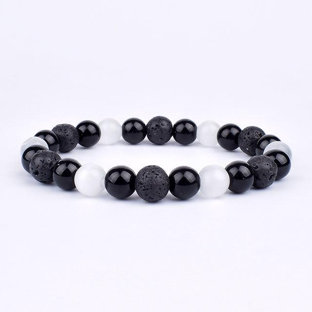 New Magnetic Hematite Bracelets Men Tiger Eye Stone Bead Couple Bracelets for Women Health Care Magnet Help Weight Loss Jewelry