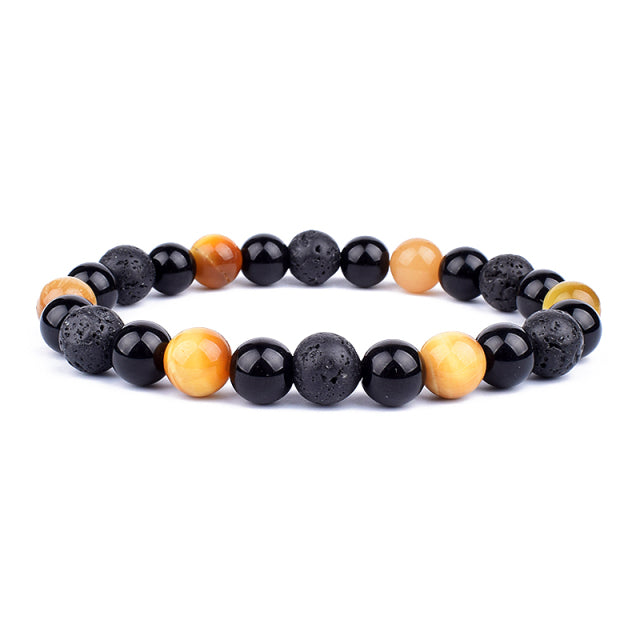 New Magnetic Hematite Bracelets Men Tiger Eye Stone Bead Couple Bracelets for Women Health Care Magnet Help Weight Loss Jewelry