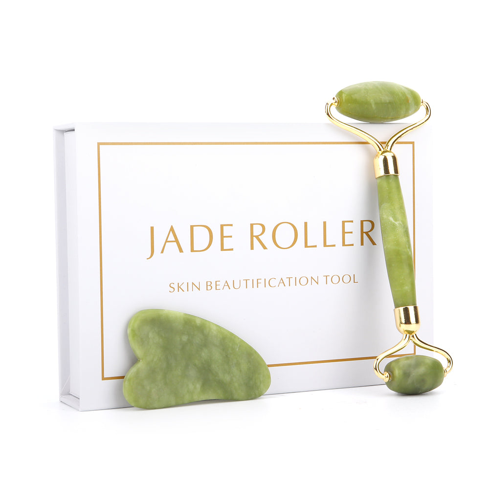 Facial Gua Sha Jade Stone Anti-aging Wrinkle Skin Care Beauty Health Set Box