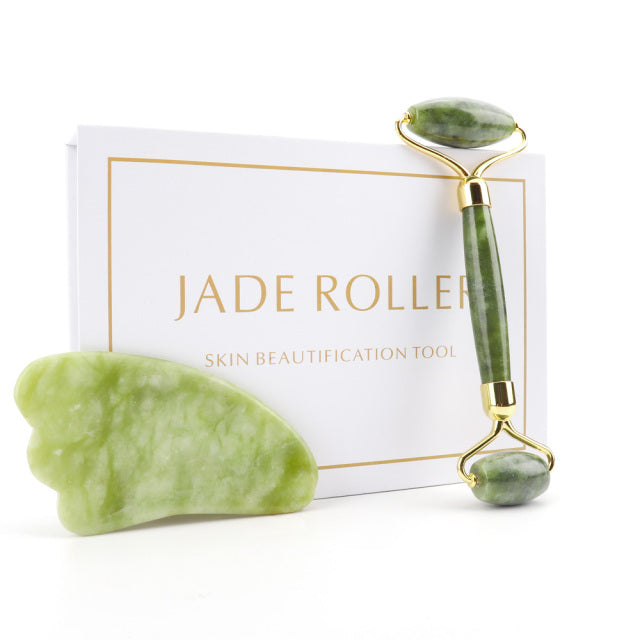 Facial Gua Sha Jade Stone Anti-aging Wrinkle Skin Care Beauty Health Set Box