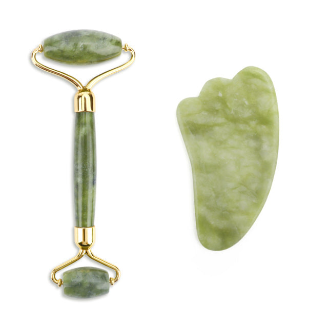 Facial Gua Sha Jade Stone Anti-aging Wrinkle Skin Care Beauty Health Set Box