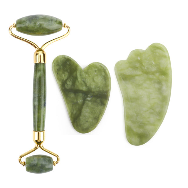 Facial Gua Sha Jade Stone Anti-aging Wrinkle Skin Care Beauty Health Set Box