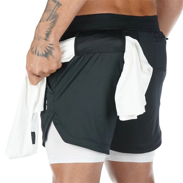 2022 Camo Running Shorts Men 2 In 1 Double-deck