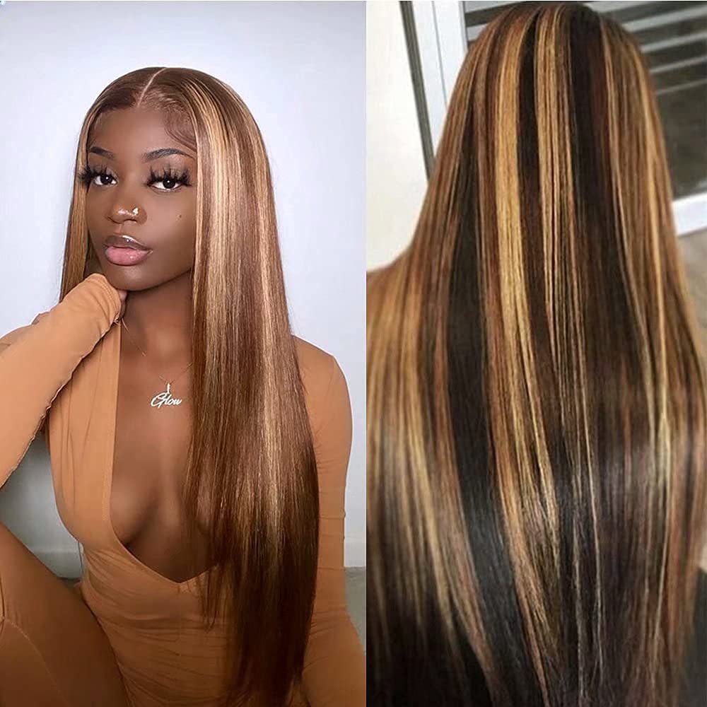 Grade 10A 150% P4/27 Honey Blonde Straight/Body Wave 13x4 Lace Frontal Wig