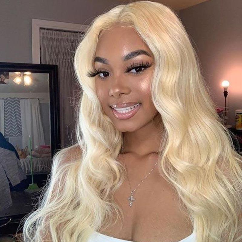 613 Blonde Hair Weave Bundles 12-30 Inch Body wave Virgin 1Bundle