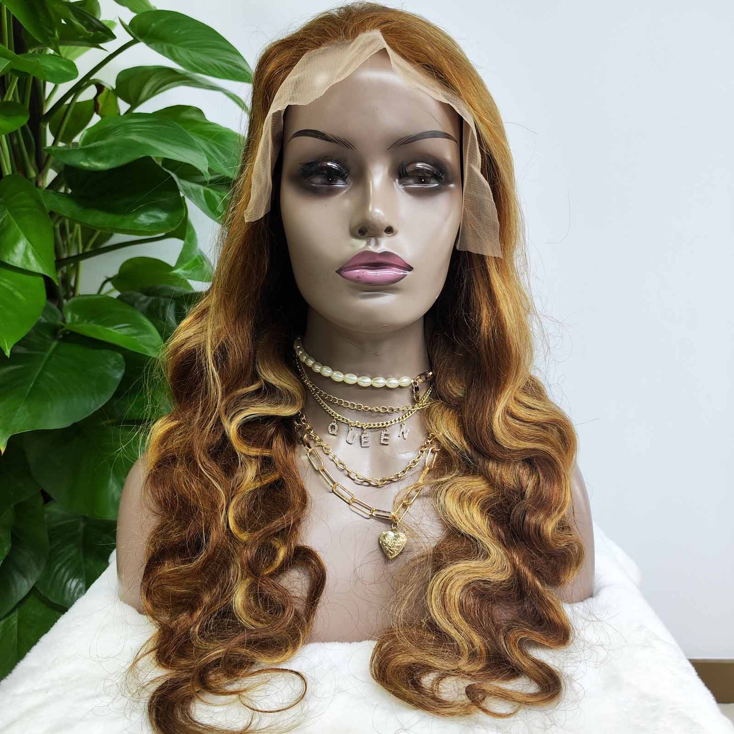 Grade 10A 150% P4/27 Honey Blonde Body Wave/Straight 13x4 Lace Frontal Wig