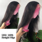 Queenhair 13x4 Lace Frontal Wigs Human Hair Straight Wigs Lace Front Natural Color Pre Plucked 180% 250% Density