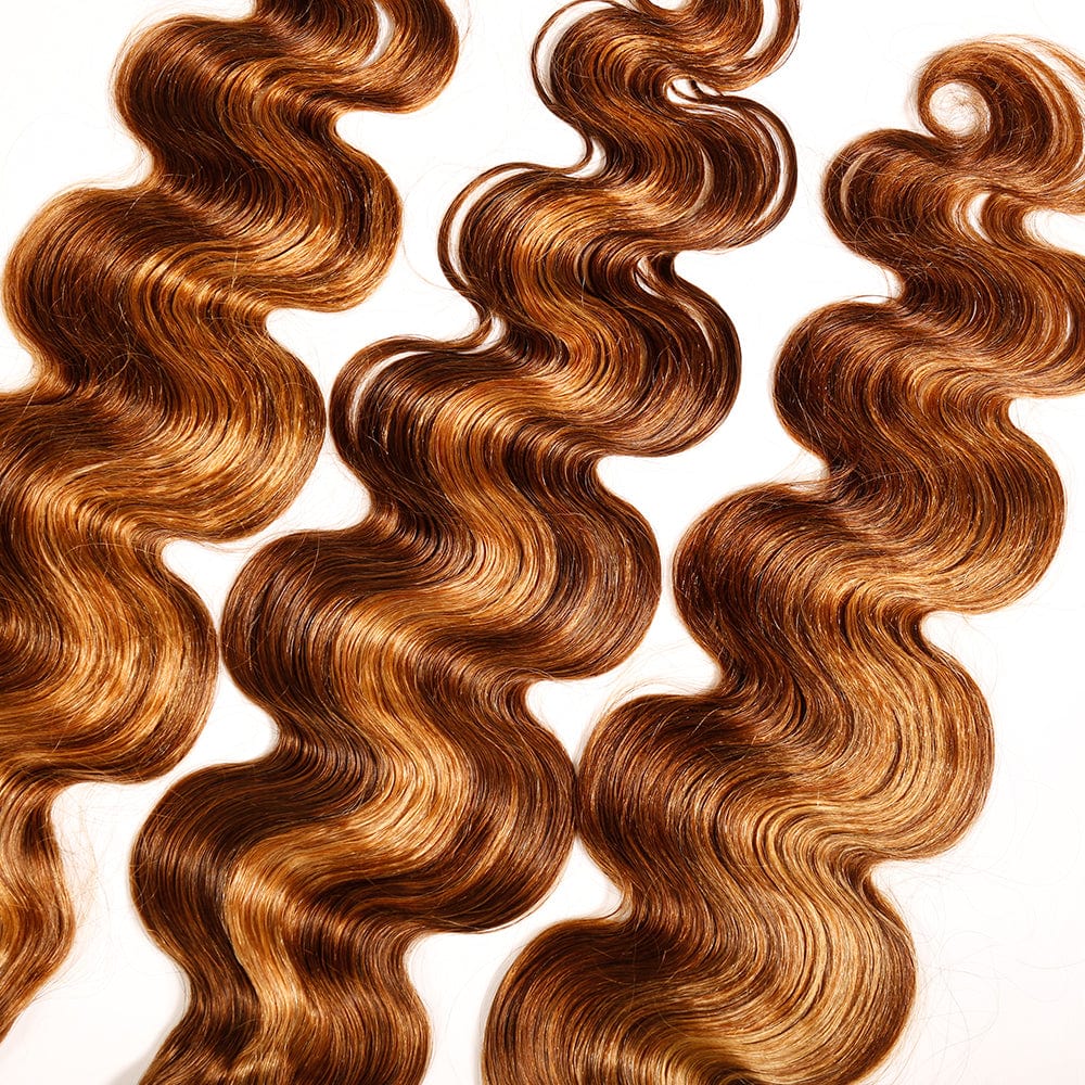 3/4bundles 4/27 Highlight Hair Weave 12-30inch Body wave Virgin Human Hair